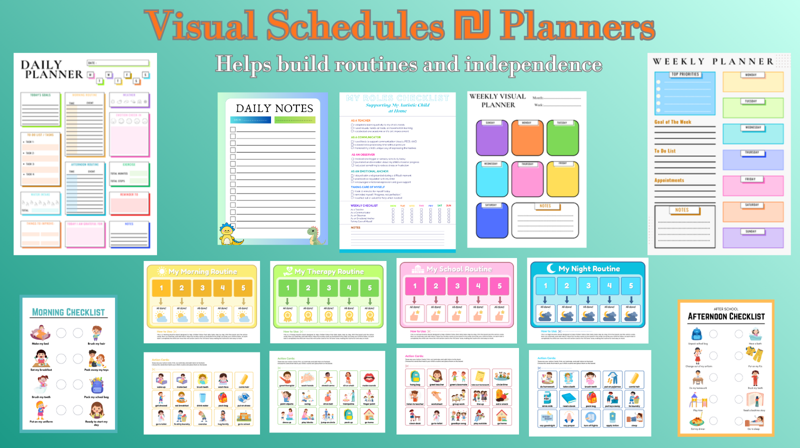 Autism Printable Bundle for Parents – Activities, Tools, and Resources